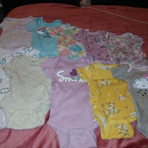 Gerber Like New Assorted Colorful Baby Onesies Set
